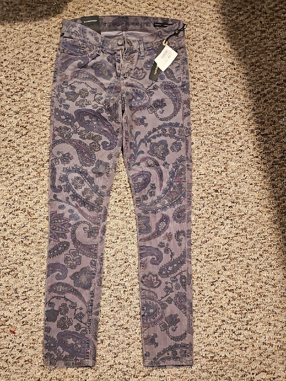 NEW Citizens Of Humanity Paisley Skinny Jeans - Lavender Gray..size 26 - Picture 3 of 7